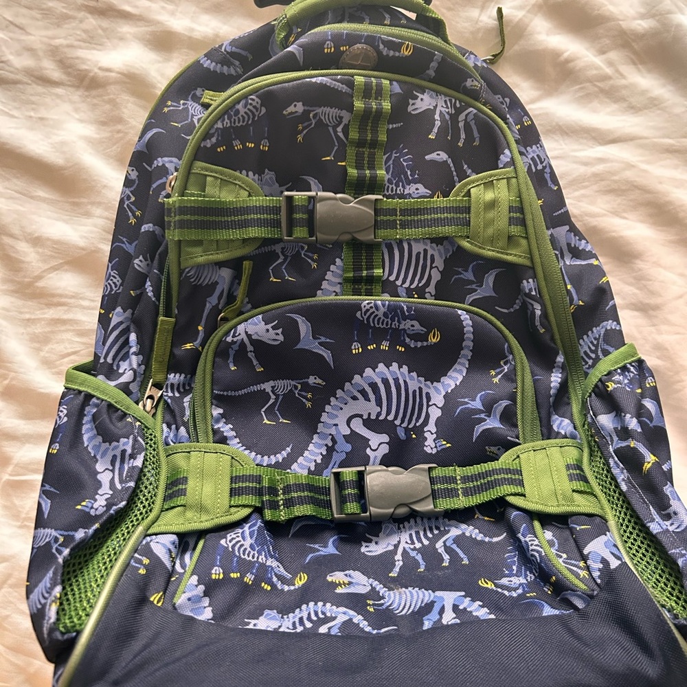 Dinosaur Skeleton Kids Backpack - Green and Black from Pottery Barn kids